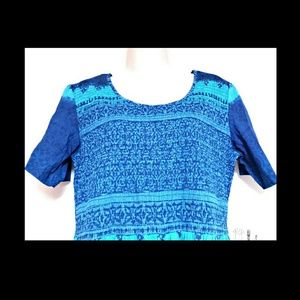 Draper's & Damon's Dresses - Draper's & Damon's Blue Smocked Top Dress Size PM Draper's & Damon's Dresses - Draper's & Damon's Blue Smocked Top Dress Size PM